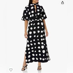 TRUTH & FABLE Women's Keyhole Maxi Evening Dress with Side Slits